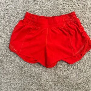 lululemon athletica Red Athletic Shorts for Performance